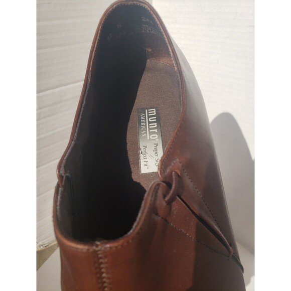 Munro "Revere" Chocolate Brown Leather Slip-On Pump #M281421 Women's 11 Narrow - Picture 10 of 16